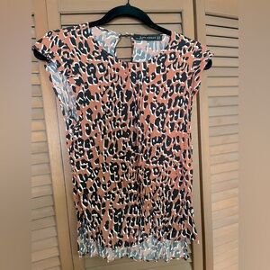 Zara Leopard Print Sleeveless Blouse